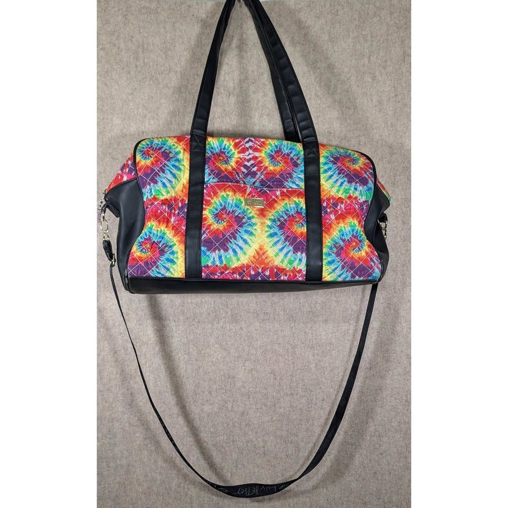 Luv Betsey by Betsey Johnson Rainbow Tie Dye Quilted Weekender Duffel Bag